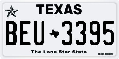 TX license plate BEU3395