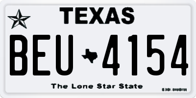TX license plate BEU4154