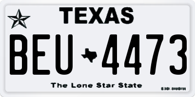 TX license plate BEU4473