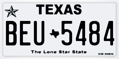 TX license plate BEU5484