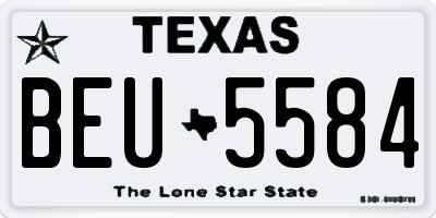 TX license plate BEU5584