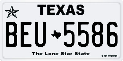 TX license plate BEU5586