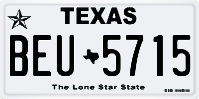 TX license plate BEU5715