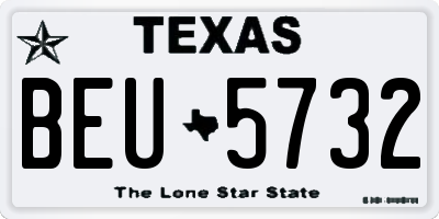 TX license plate BEU5732