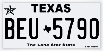 TX license plate BEU5790
