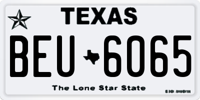 TX license plate BEU6065