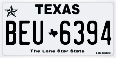 TX license plate BEU6394