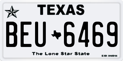 TX license plate BEU6469
