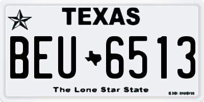 TX license plate BEU6513