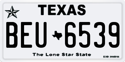TX license plate BEU6539