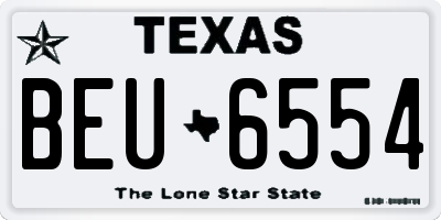 TX license plate BEU6554