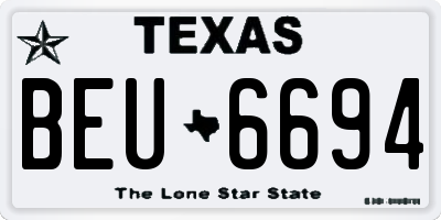 TX license plate BEU6694
