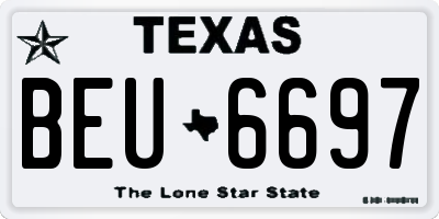 TX license plate BEU6697