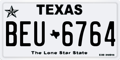 TX license plate BEU6764