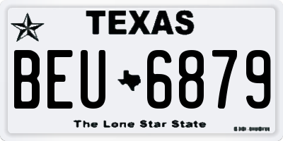 TX license plate BEU6879