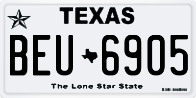 TX license plate BEU6905