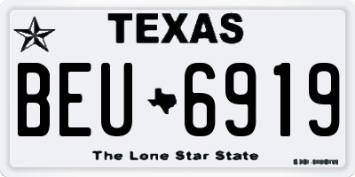 TX license plate BEU6919