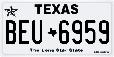 TX license plate BEU6959