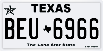 TX license plate BEU6966