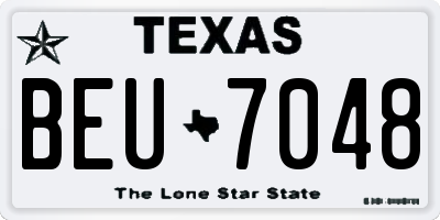 TX license plate BEU7048