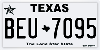 TX license plate BEU7095