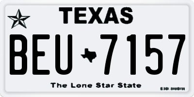 TX license plate BEU7157