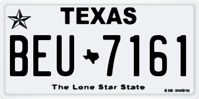 TX license plate BEU7161