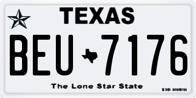 TX license plate BEU7176