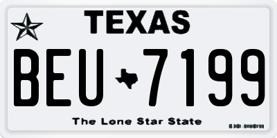 TX license plate BEU7199