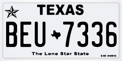 TX license plate BEU7336