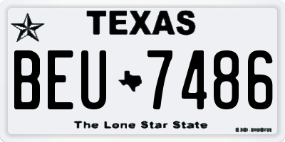 TX license plate BEU7486