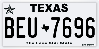 TX license plate BEU7696