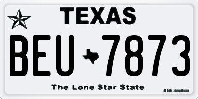 TX license plate BEU7873