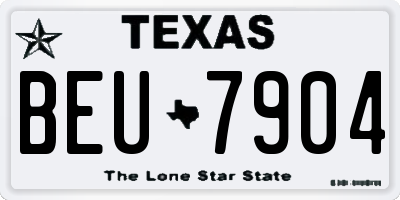 TX license plate BEU7904