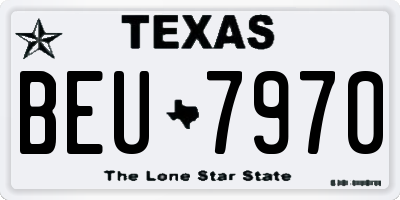 TX license plate BEU7970