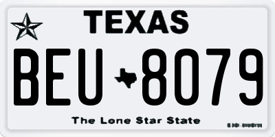 TX license plate BEU8079