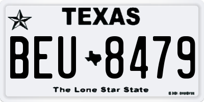 TX license plate BEU8479