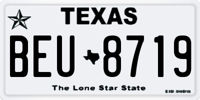 TX license plate BEU8719