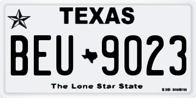 TX license plate BEU9023
