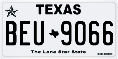 TX license plate BEU9066