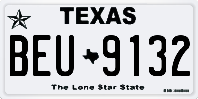TX license plate BEU9132