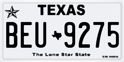 TX license plate BEU9275