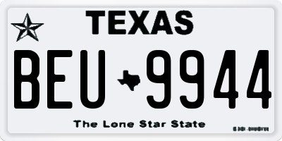 TX license plate BEU9944
