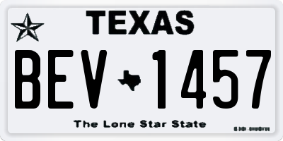 TX license plate BEV1457