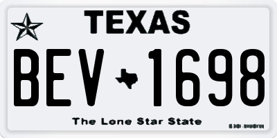 TX license plate BEV1698