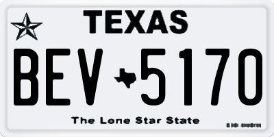 TX license plate BEV5170