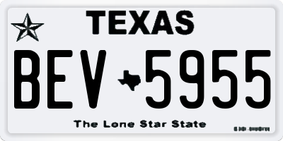 TX license plate BEV5955