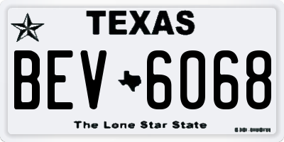 TX license plate BEV6068