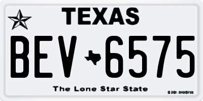 TX license plate BEV6575