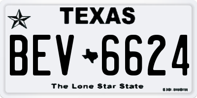 TX license plate BEV6624